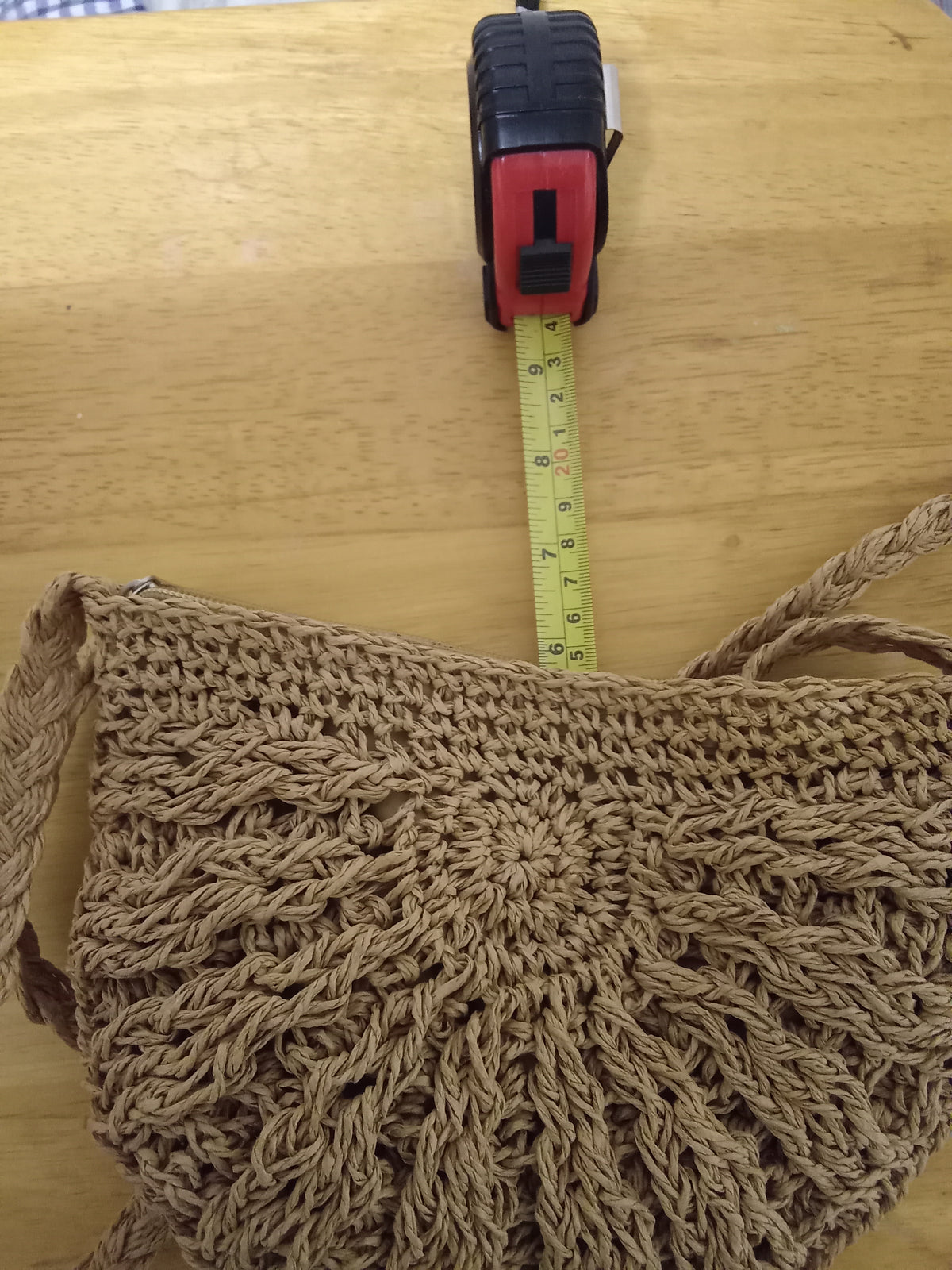 Chic Woven Straw Crossbody Purse – Boho Style