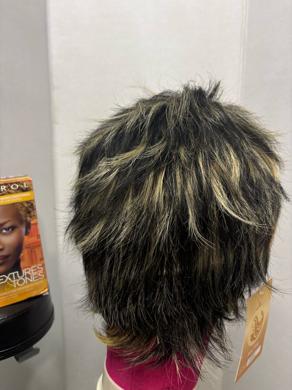 Layered Blonde Pixie Wig – 8 Inch