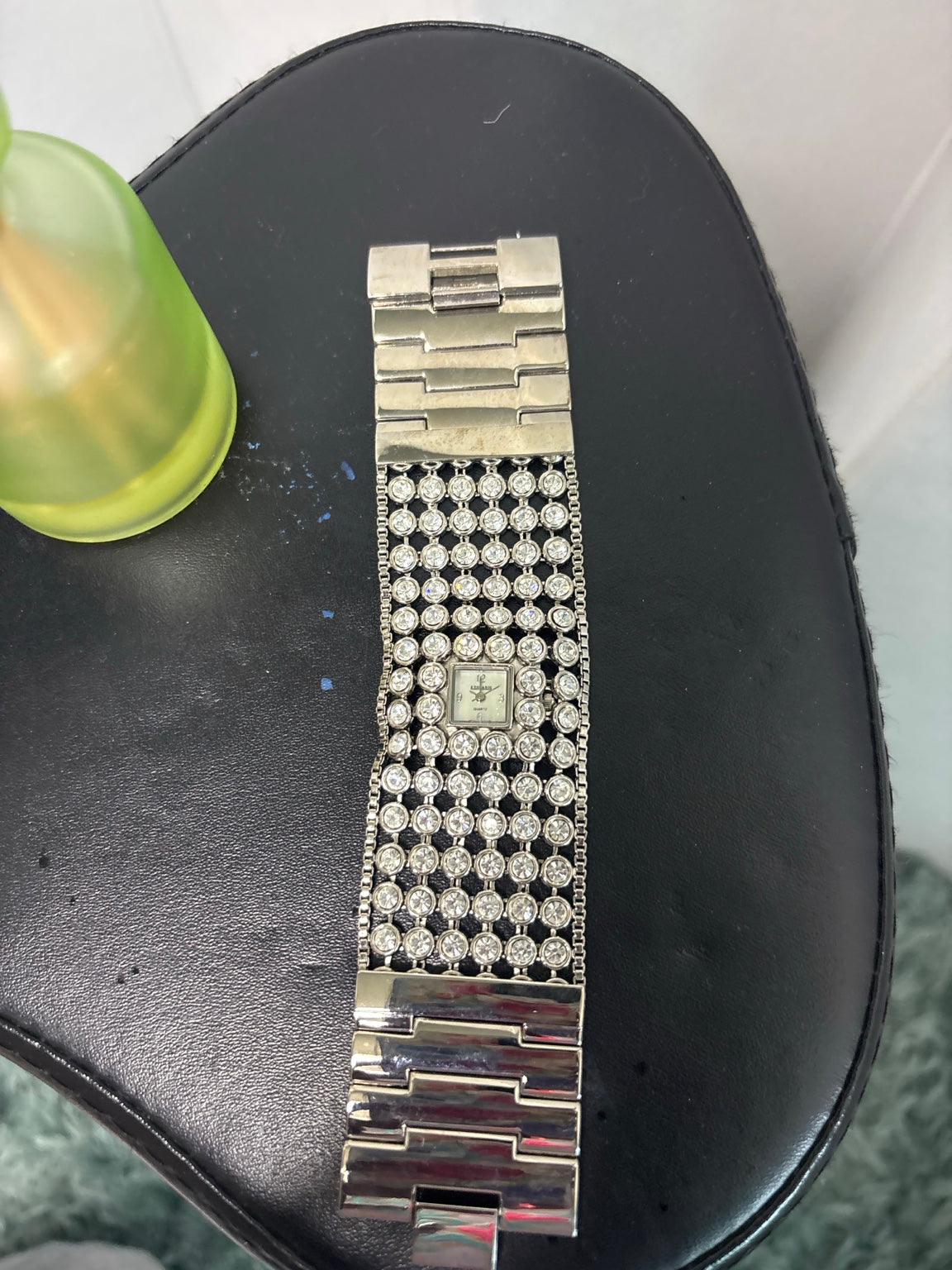 Silver Crystal Fashion Watch – Glam Sparkle Band