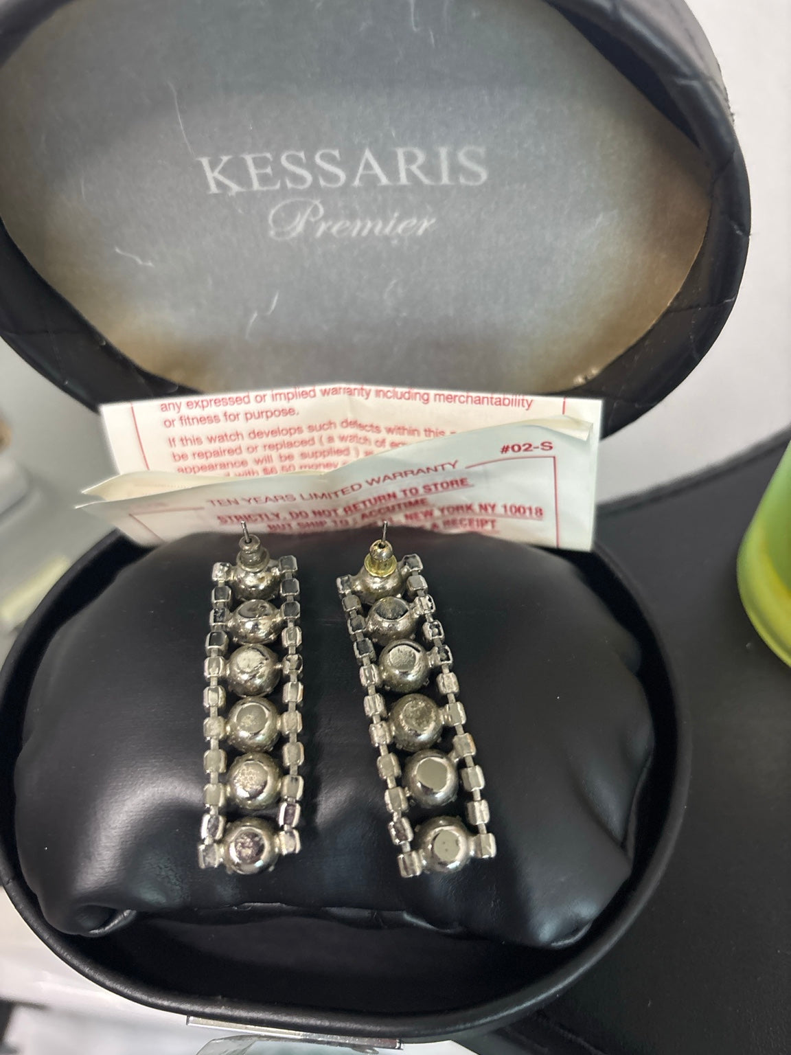 Silver Rhinestone Drop Earrings – Glam Statement Style